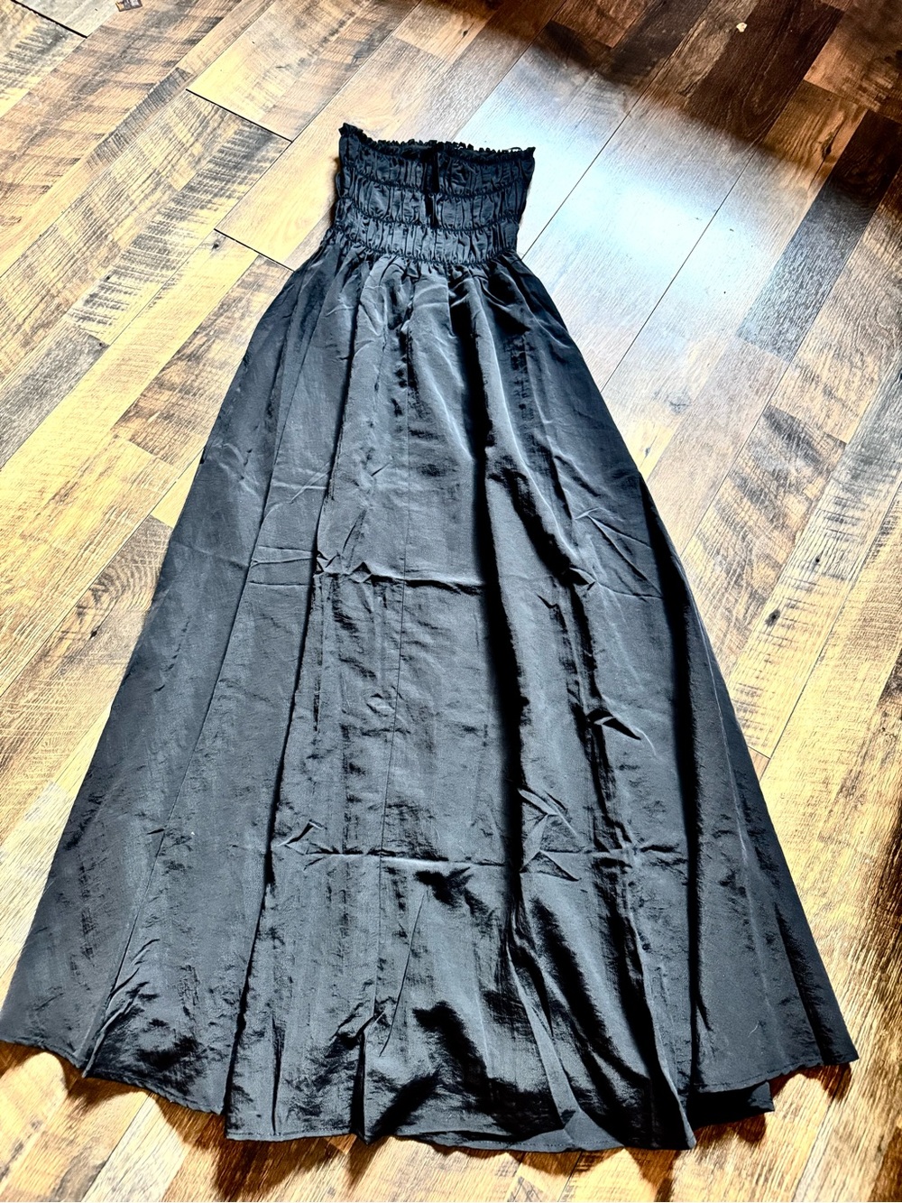 By Together Black Maxi Smocked-Top Maxi Dress